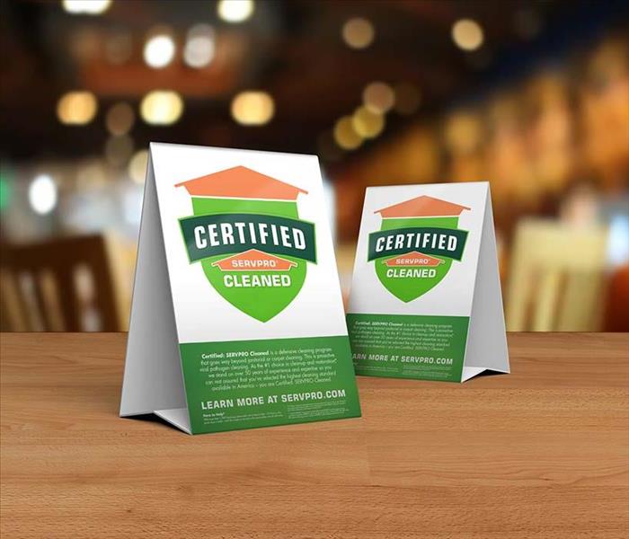 "Certified: SERVPRO Cleaned" Plaques